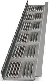 Master Flow LSV8 Soffit Vent, 2-3/4 in L, 1/4 in W, 68 sq-ft Net Free Ventilating Area, Aluminum, Mill